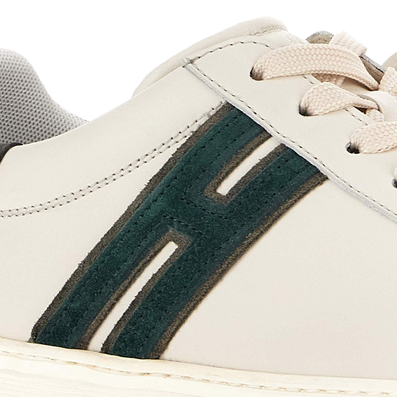 HOGAN Sneakers H365 Uomo Avorio Verde HXM3650J310SA664G8 AVORIO/VERDE 