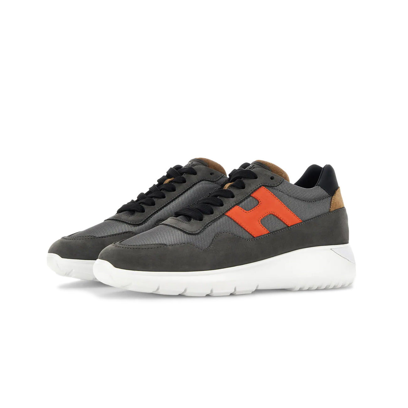 HOGAN Sneakers Interactive3 Uomo Grigio Giallo Grigio HXM3710AJ15S9I64G1 GRIGIO/ARANCIO/GIALLO 