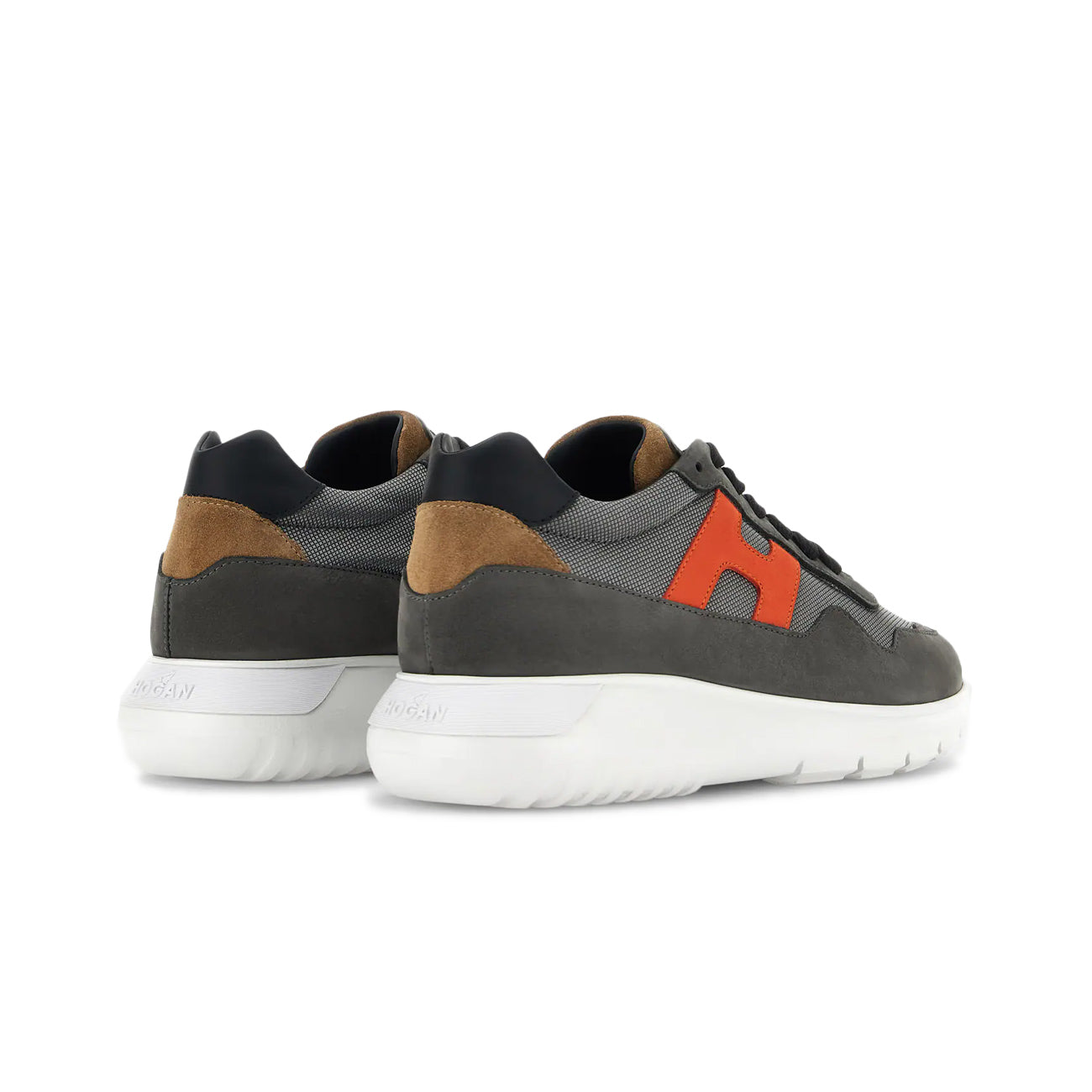 HOGAN Sneakers Interactive3 Uomo Grigio Giallo Grigio HXM3710AJ15S9I64G1 GRIGIO/ARANCIO/GIALLO 