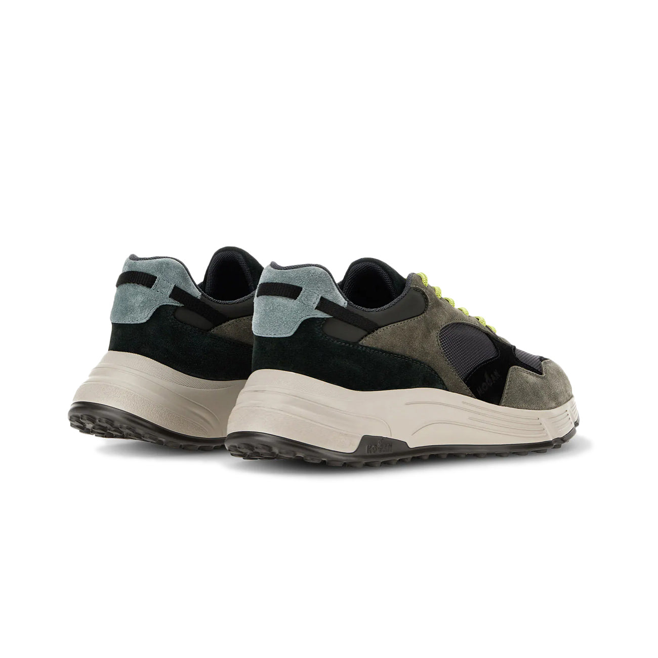 HOGAN Sneakers Hyperlight Uomo Verde Grigio Nero HXM5630DM90MMH816Q VERDE GRIGIO NERO 