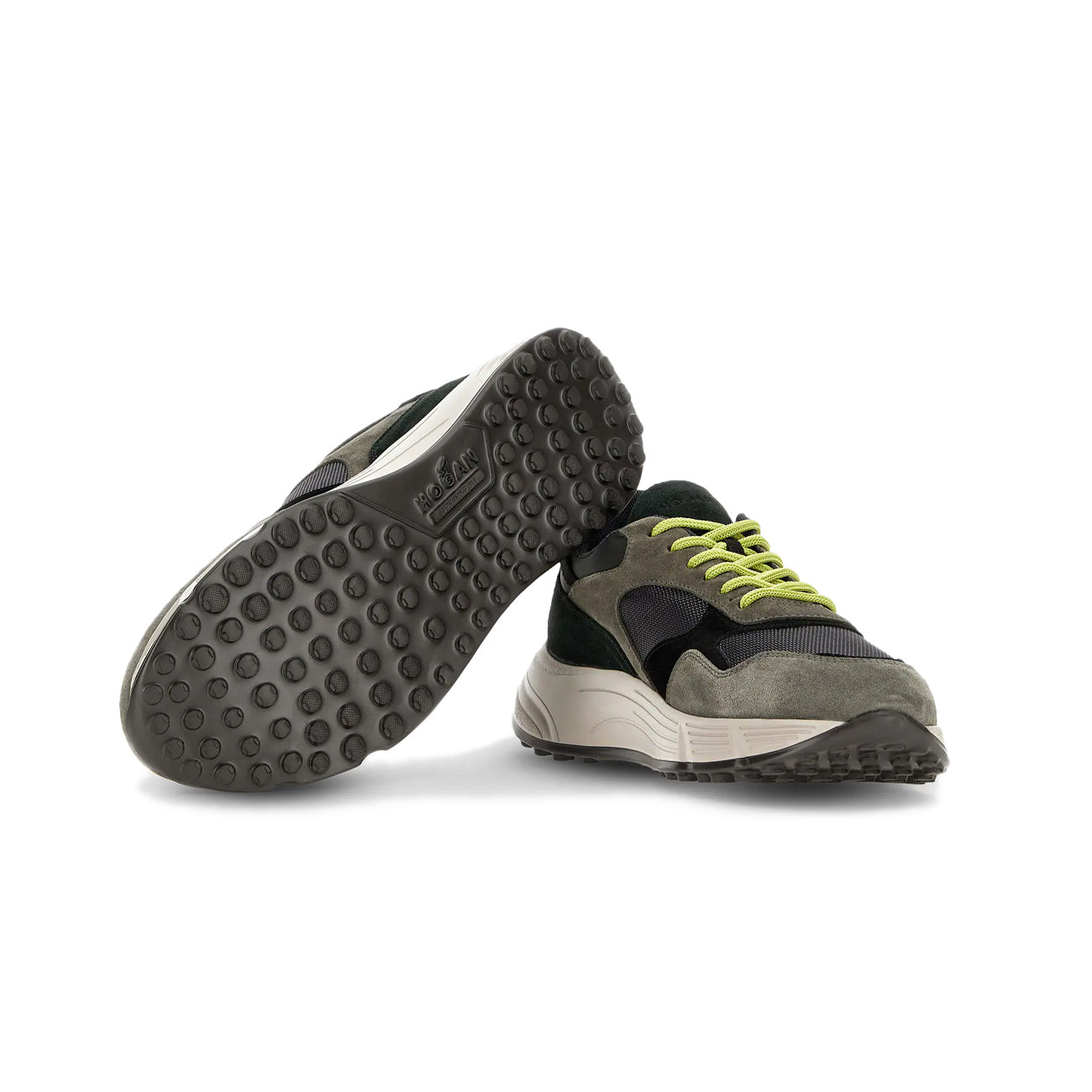 HOGAN Sneakers Hyperlight Uomo Verde Grigio Nero HXM5630DM90MMH816Q VERDE GRIGIO NERO 