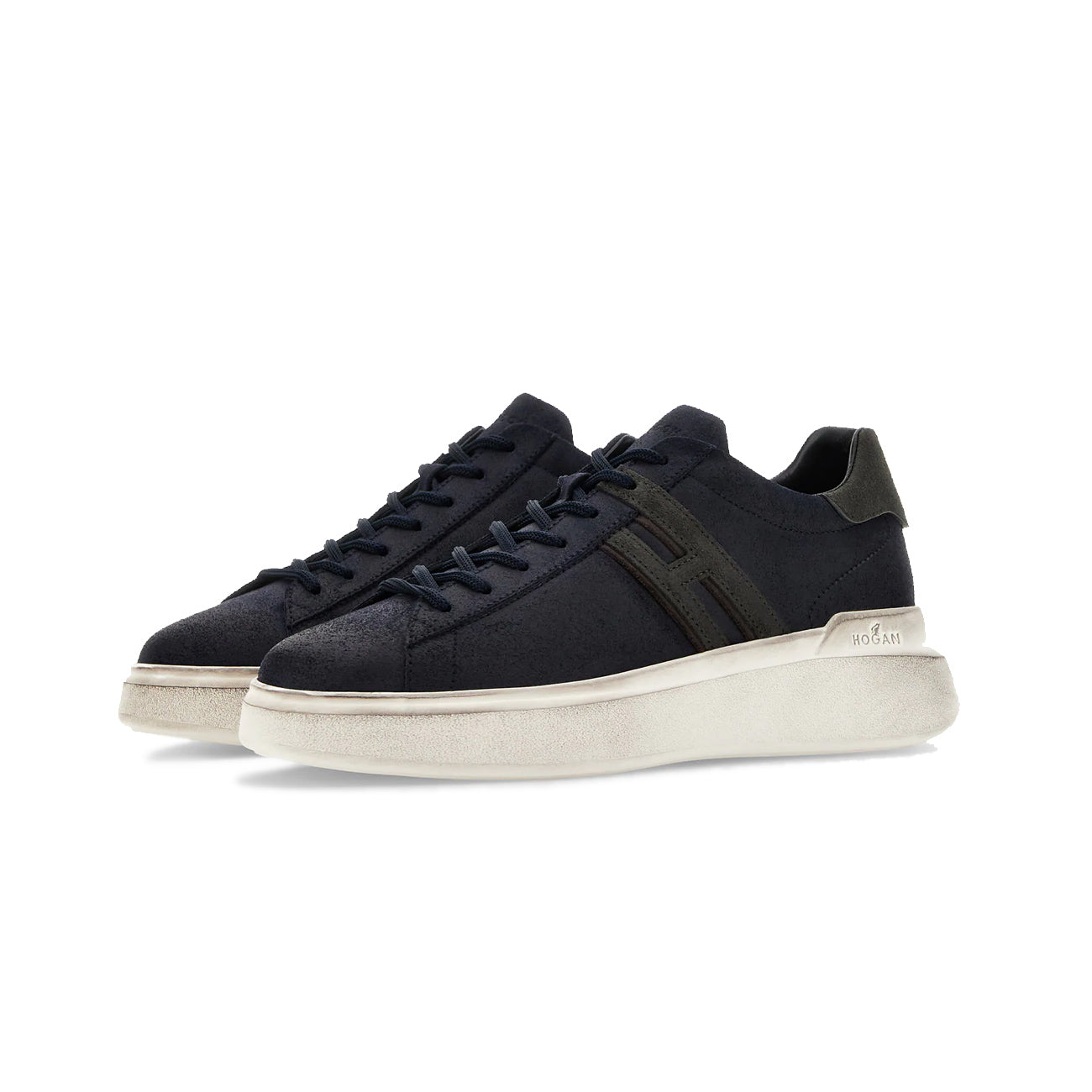 HOGAN Sneakers H580 Uomo Blu Grigio HXM5800DV42S7464G5 BLU/GRIGIO 