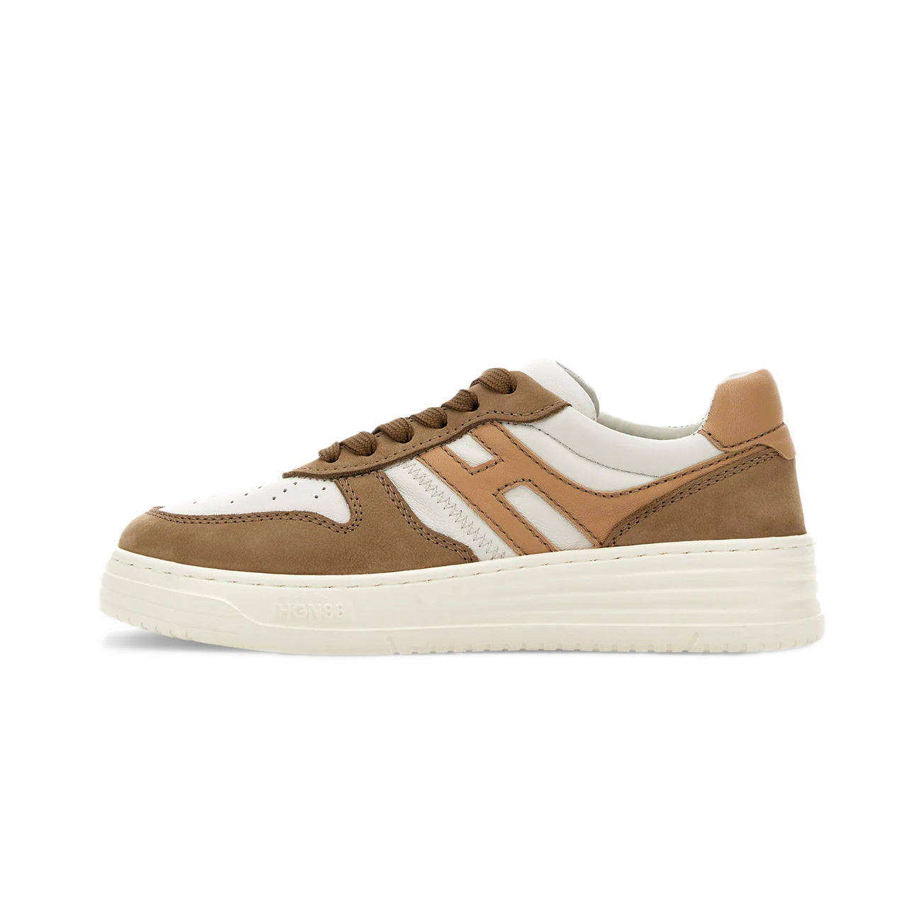 HOGAN Sneakers H630 Donna Avorio Marrone Beige HXW6300EU50S1P0BAQ AVORIO/MARRONE/BEIGE 
