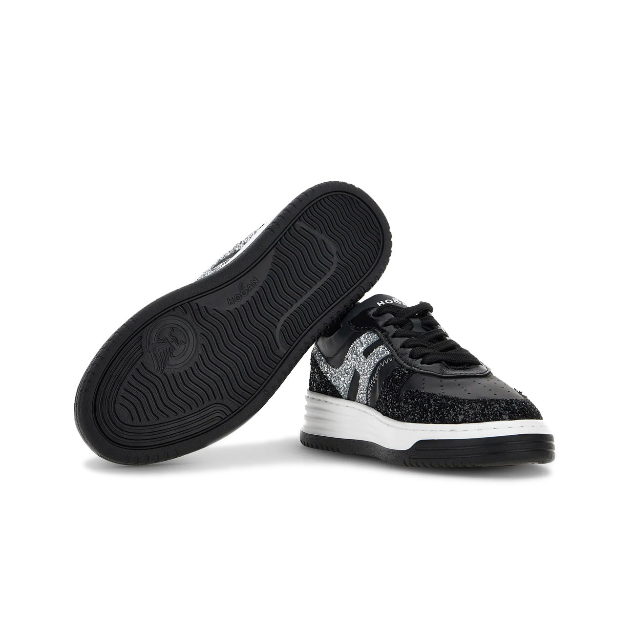 HOGAN Sneakers H630 Donna Nero Argento HXW6300EU50SEH0353 NERO/ARGENTO 