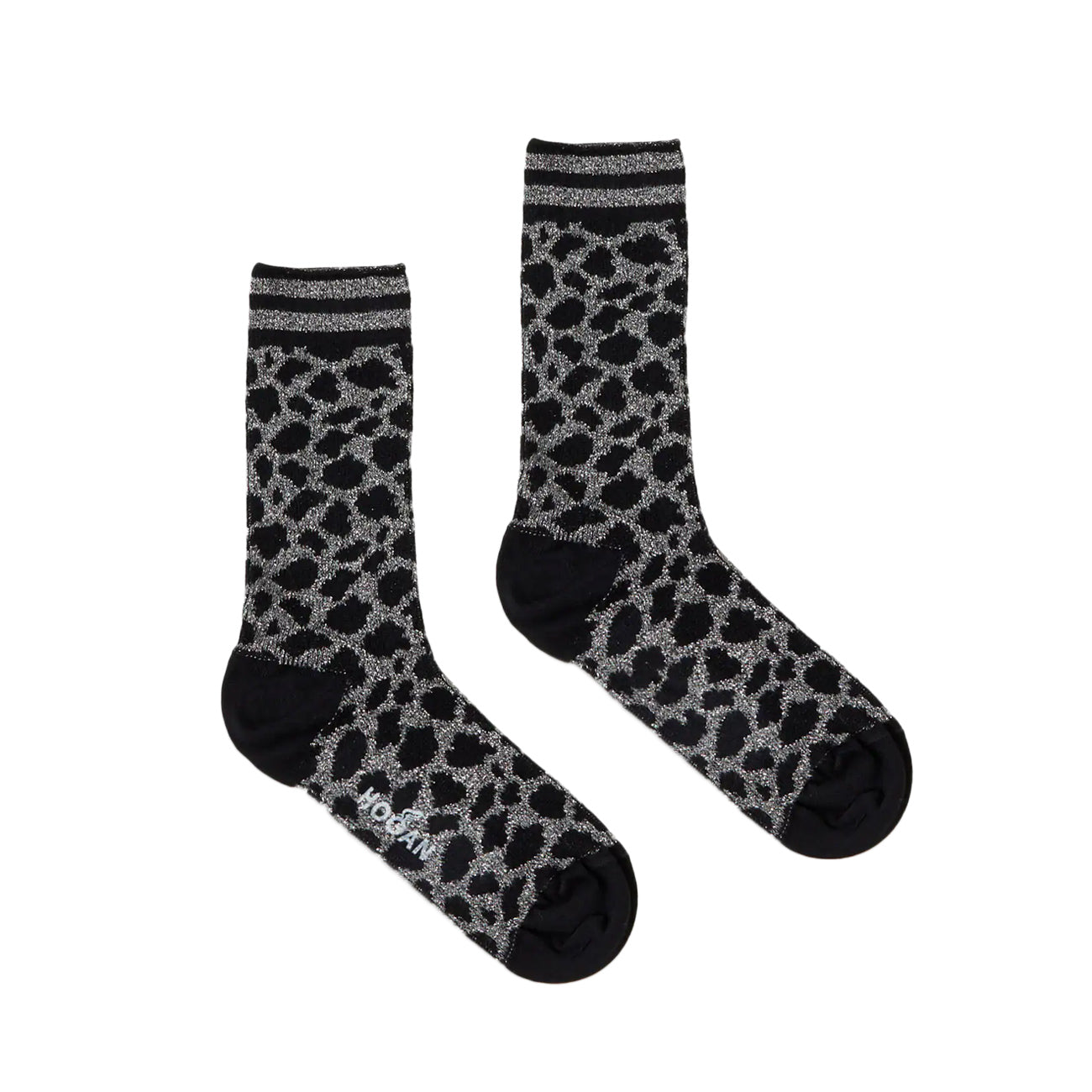 HOGAN Calze Demi Motivo Animalier Donna Grigio Medio KSWF647913SN56B210 GRIGIO MEDIO 