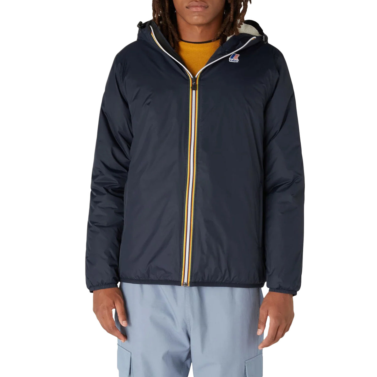 K-WAY Giubbotto Claude Orsetto Unisex Blu Navy K3118TW K89 BLU NAVY 