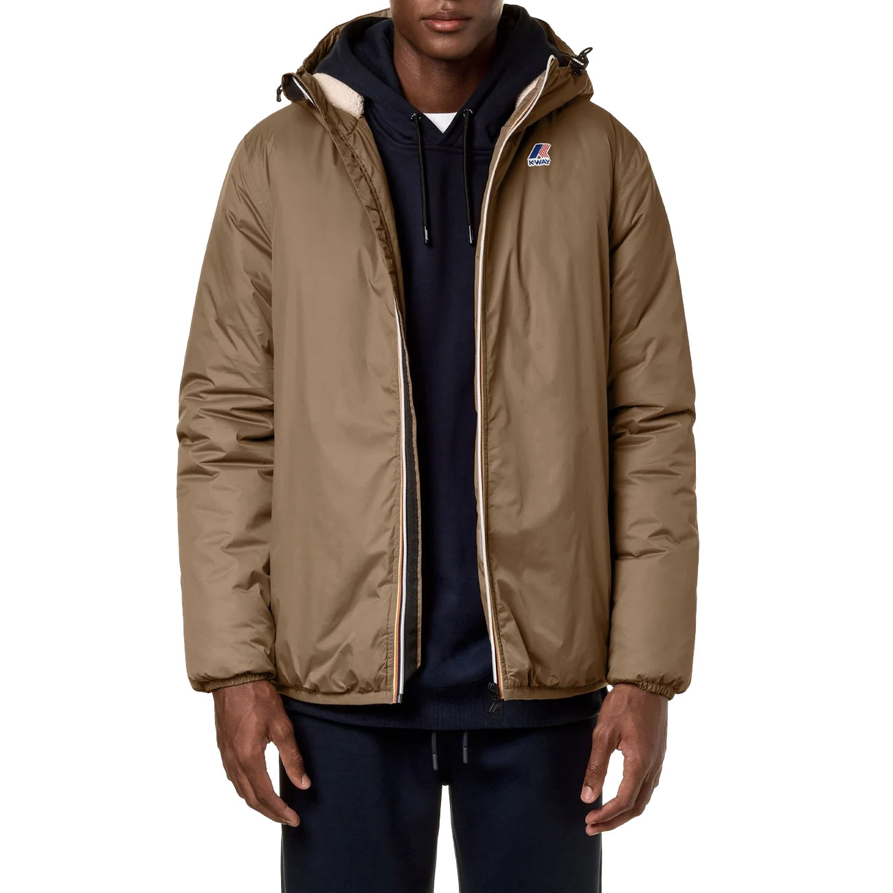 K-WAY Giubbotto Claude Orsetto Unisex Beige K3118TW WG9 BEIGE 