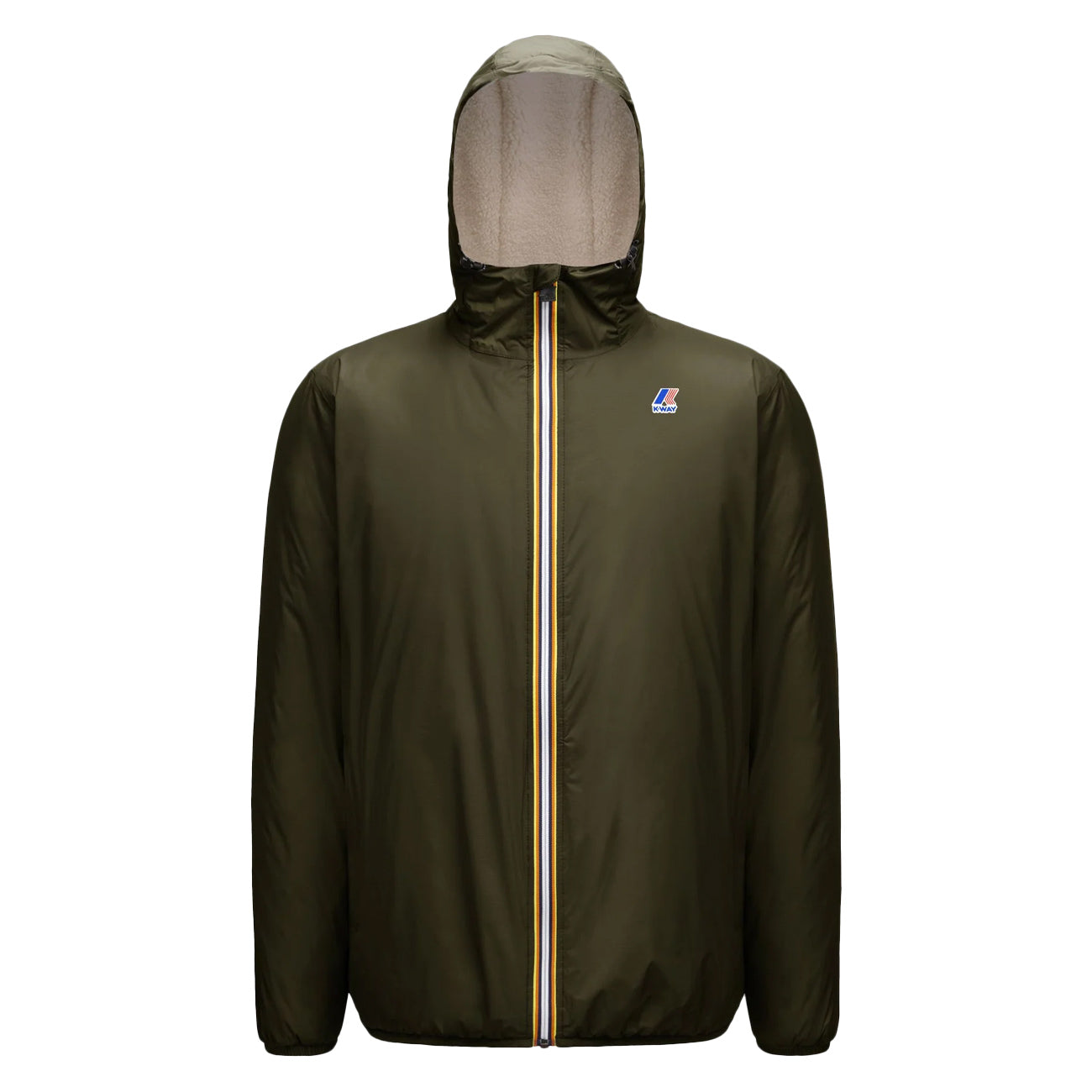 K-WAY Giubbotto Claude Orsetto Unisex Verde Nero K3118TW WMR VERDE NERO 