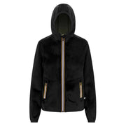 K-WAY Bomber Lily Velour Polar Pile Donna Nero Verde K5117YW ALZ NERO/VERDE 