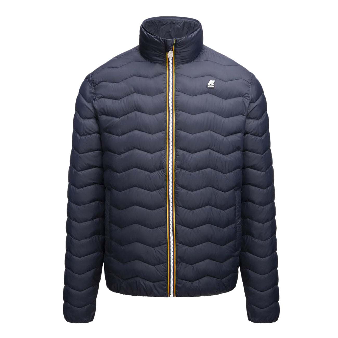 K-WAY Giubbotto Valentine Eco Warm Onde Uomo Blu Navy K6115GW K89 BLU NAVY 