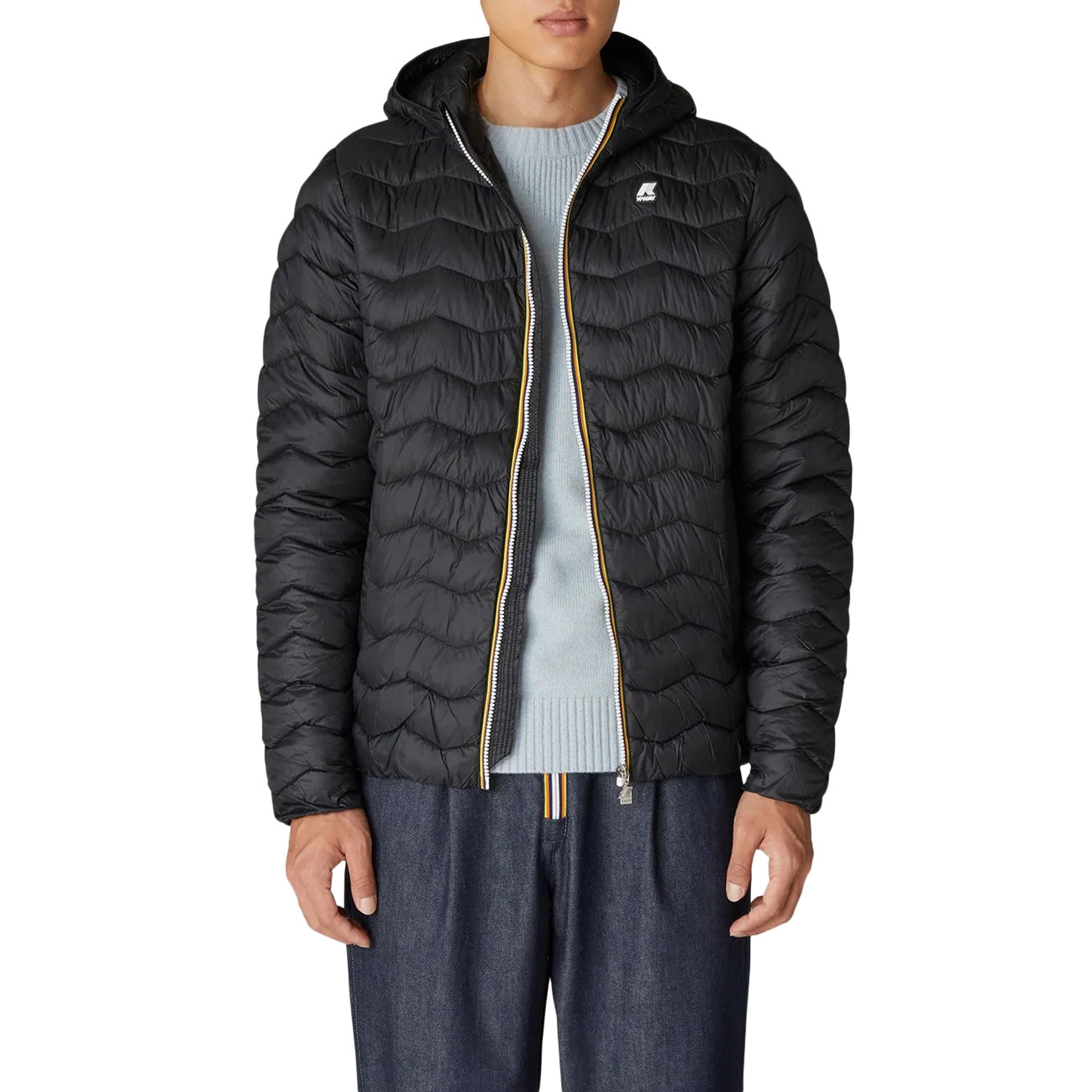K-WAY Giubbotto Jack Eco Warm Onde Uomo Usy Nero K6121HW USY NERO 