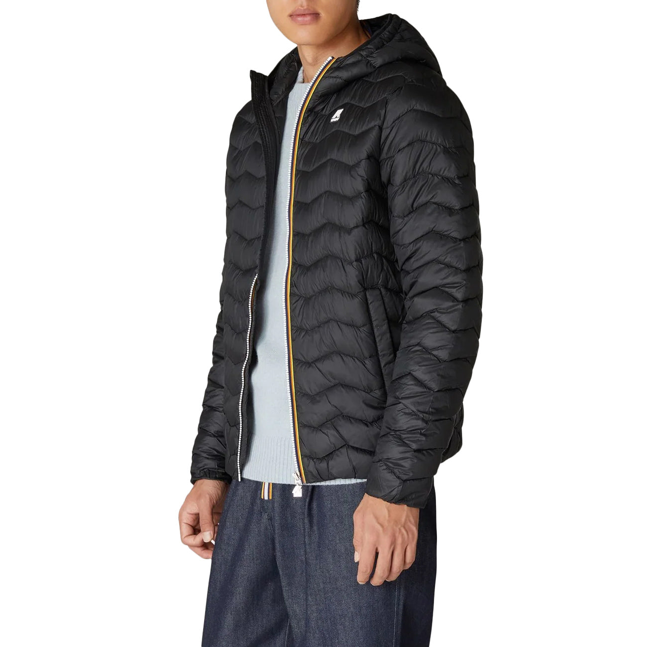 K-WAY Giubbotto Jack Eco Warm Onde Uomo Usy Nero K6121HW USY NERO 