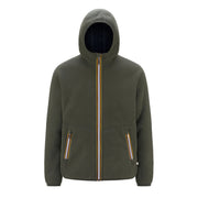 K-WAY Felpa Jack Sherpa Polar Pile Uomo Verde Blu Navy K71237W AF0 VERDE/BLU NAVY 