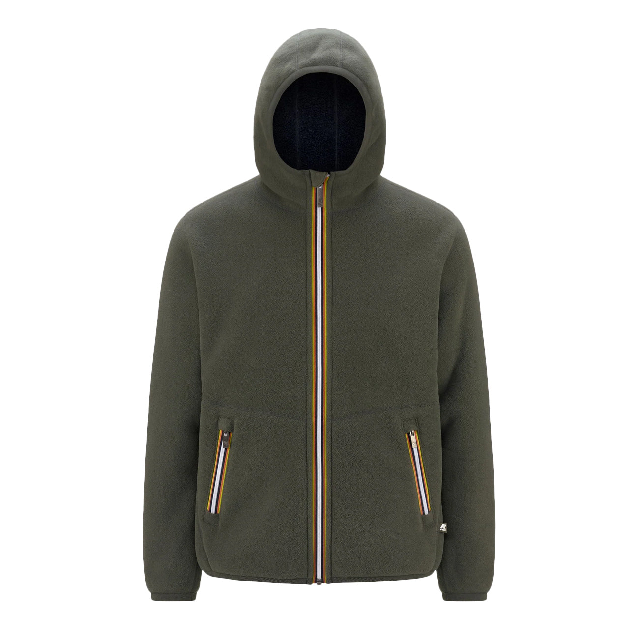 K-WAY Felpa Jack Sherpa Polar Pile Uomo Verde Blu Navy K71237W AF0 VERDE/BLU NAVY 