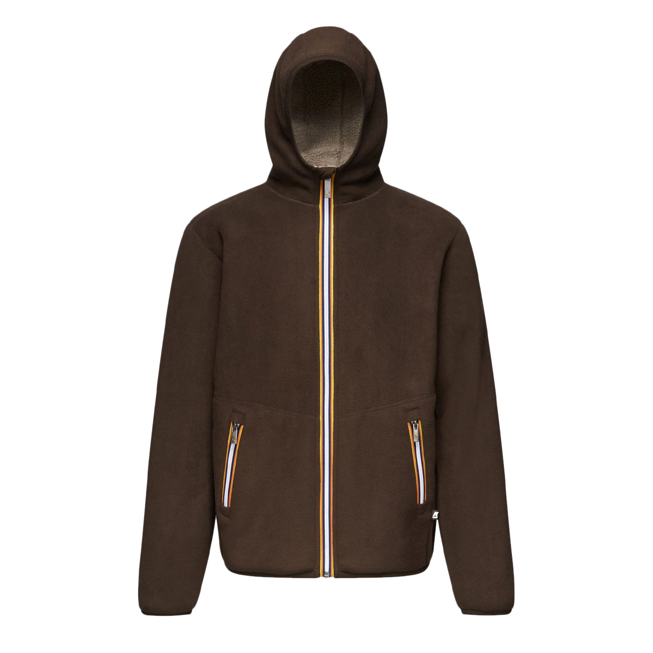 K-WAY Felpa Jack Sherpa Polar Pile Uomo Marrone Beige K71237W AJF MARRONE/BEIGE 