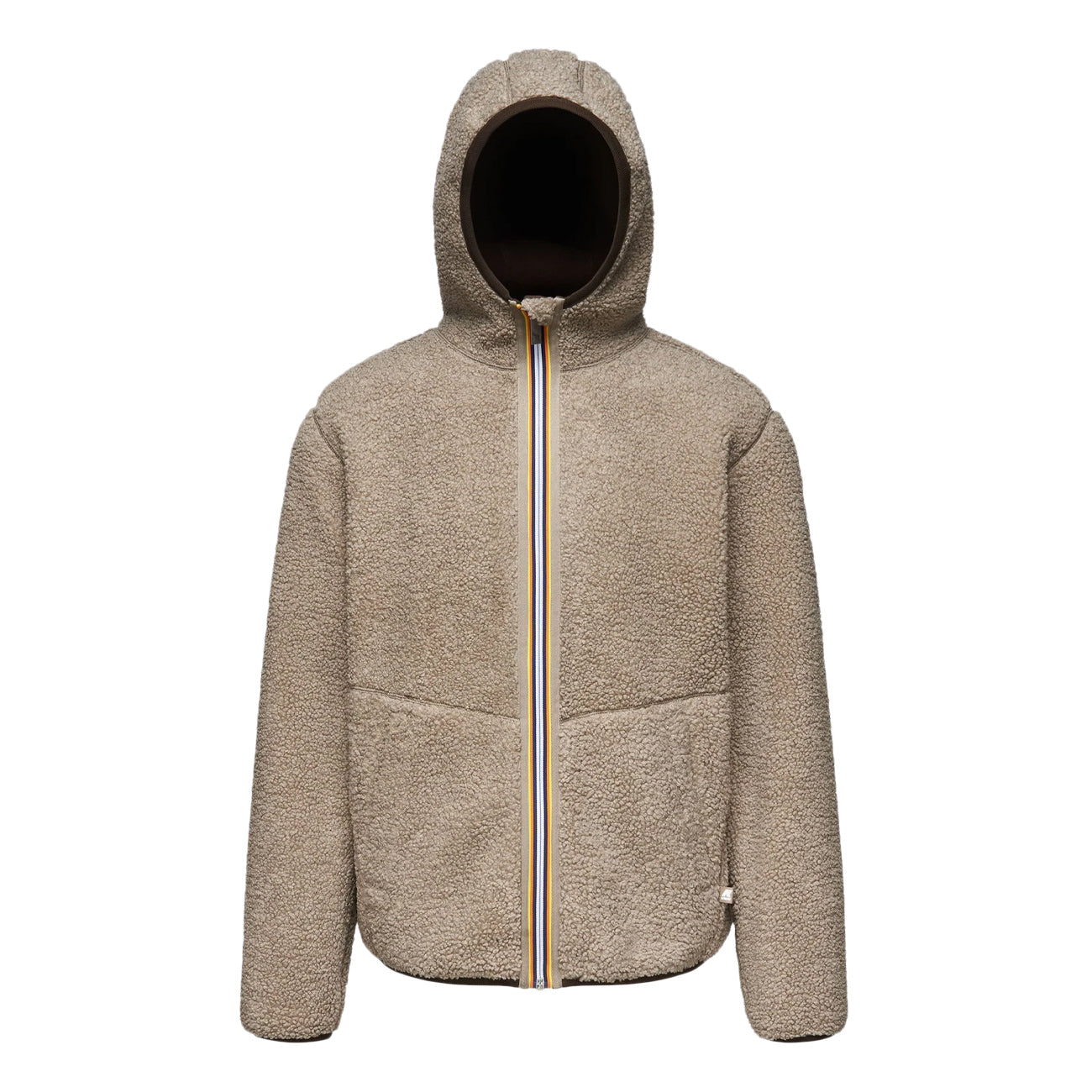 K-WAY Felpa Jack Sherpa Polar Pile Uomo Marrone Beige K71237W AJF MARRONE/BEIGE 