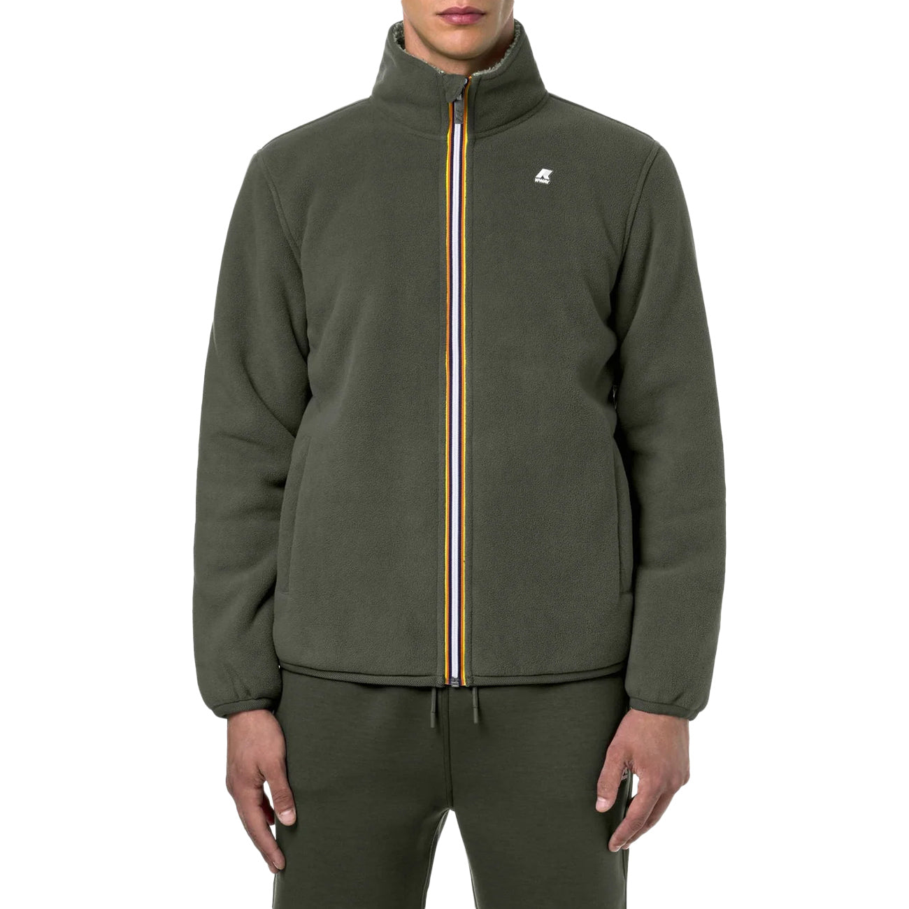 K-WAY Giubbotto Pascal Sherpa Polar In Pile Uomo Verde K71238W AJG VERDE/VERDE 