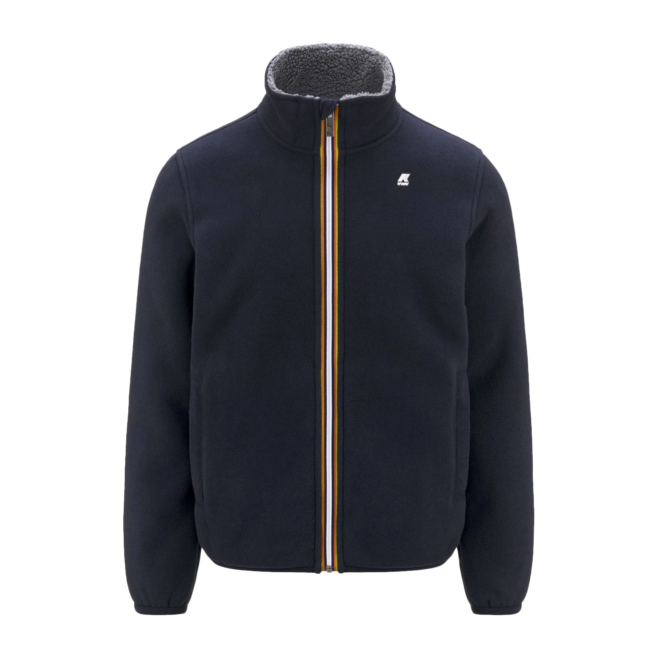 K-WAY Giubbotto Pascal Sherpa Polar In Pile Uomo Blu Grigio K71238W AM0 BLU/GRIGIO 