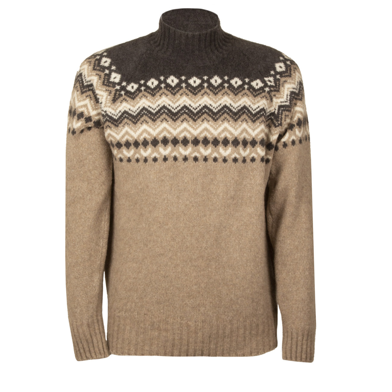 LA FILERIA Lupetto Misto Lana Uomo Beige 13193/24006 130 BASE BEIGE DIS. FANT, 