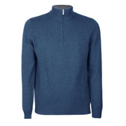 LA FILERIA Lupetto Zip Misto Lana Uomo Blu Aperto 23125/19621 568 BLU APERTO 
