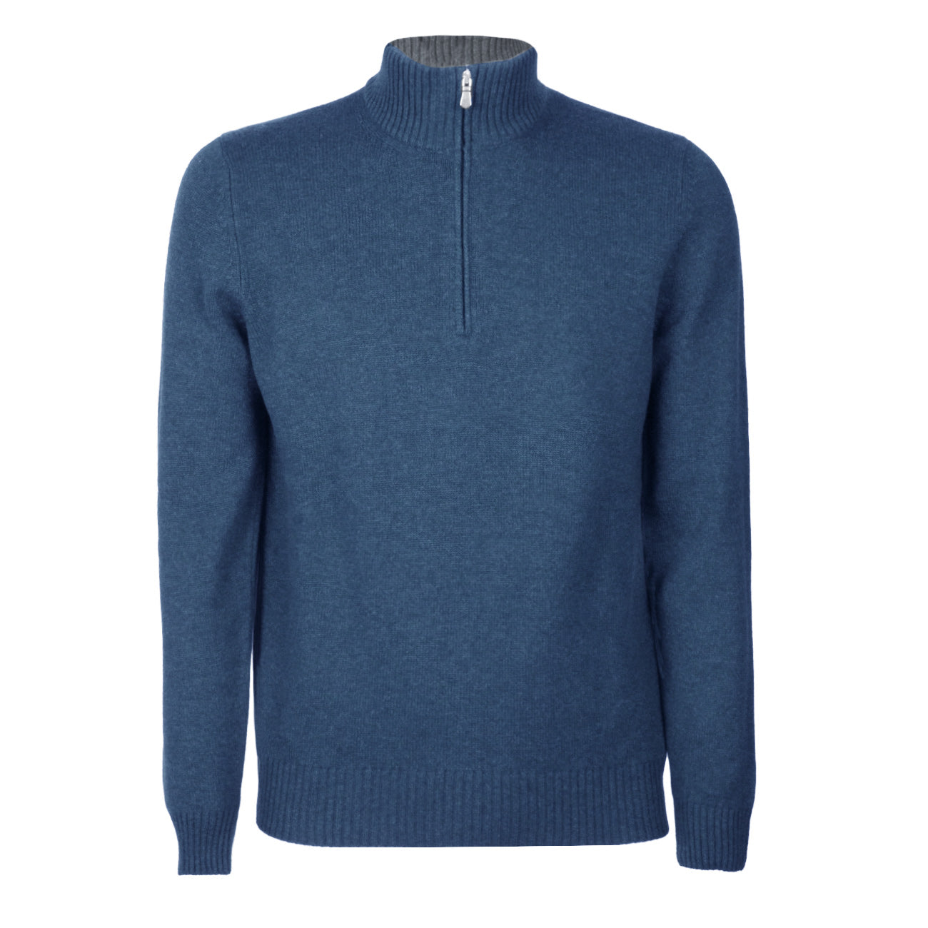 LA FILERIA Lupetto Zip Misto Lana Uomo Blu Aperto 23125/19621 568 BLU APERTO 