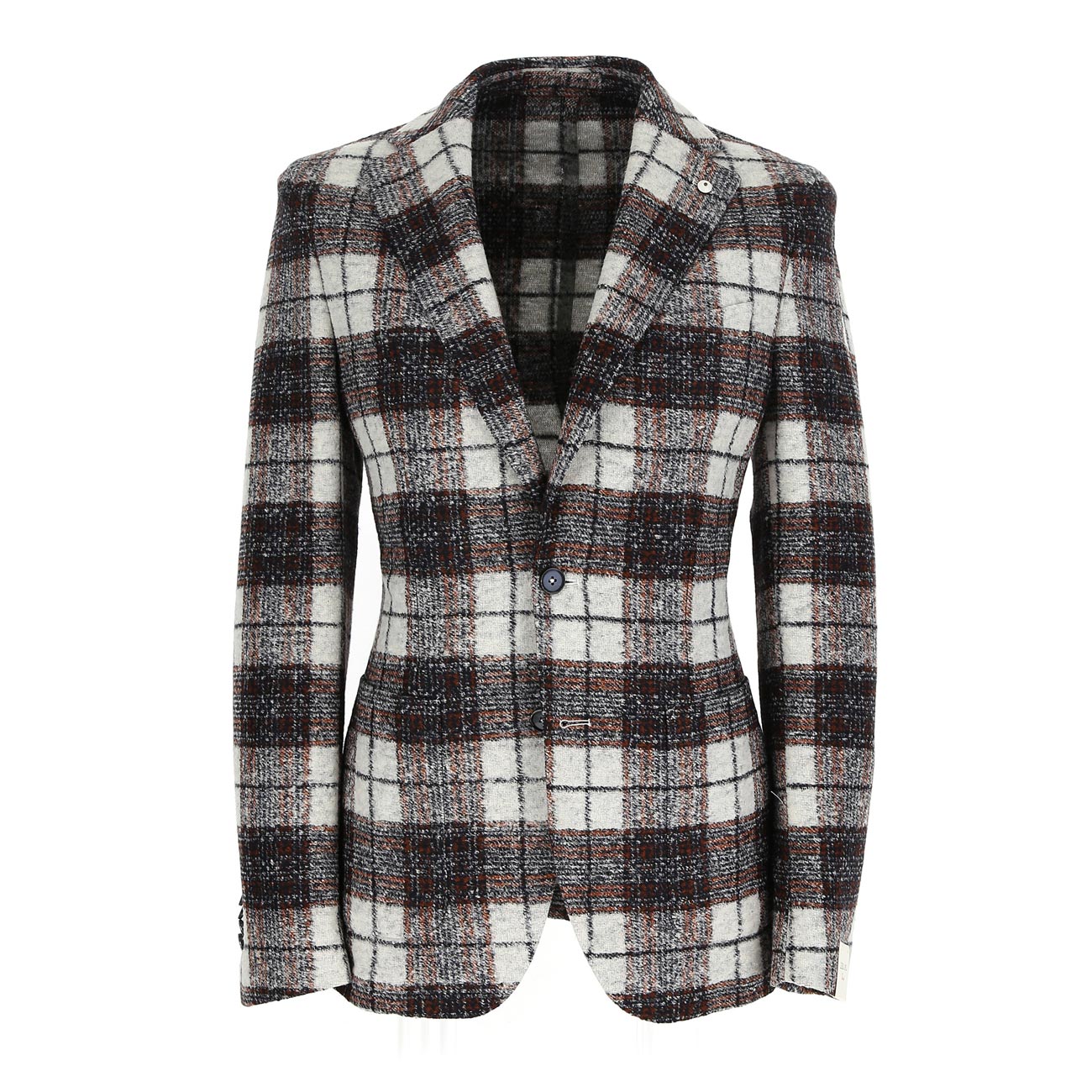 L.B.M.1911. Giacca Monopetto Jersey Check Uomo Blu Bianco Rosso 2811_S_35711 2 BLU/B.CO/ROSSO 
