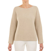 LE TRICOT PERUGIA Pullover Scollo A Barca Donna Beige 26592 8150 BEIGE 