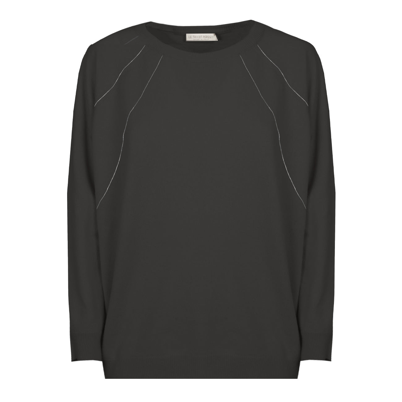LE TRICOT PERUGIA Pullover In Lana E Cashmere Donna Grigio Scuro 46463 5362 D.GREY 