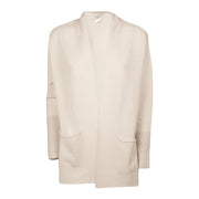 LE TRICOT PERUGIA Cardigan Lungo In Cashmere Donna Grigio Chiaro 46741 5368 LIGHT GREY 