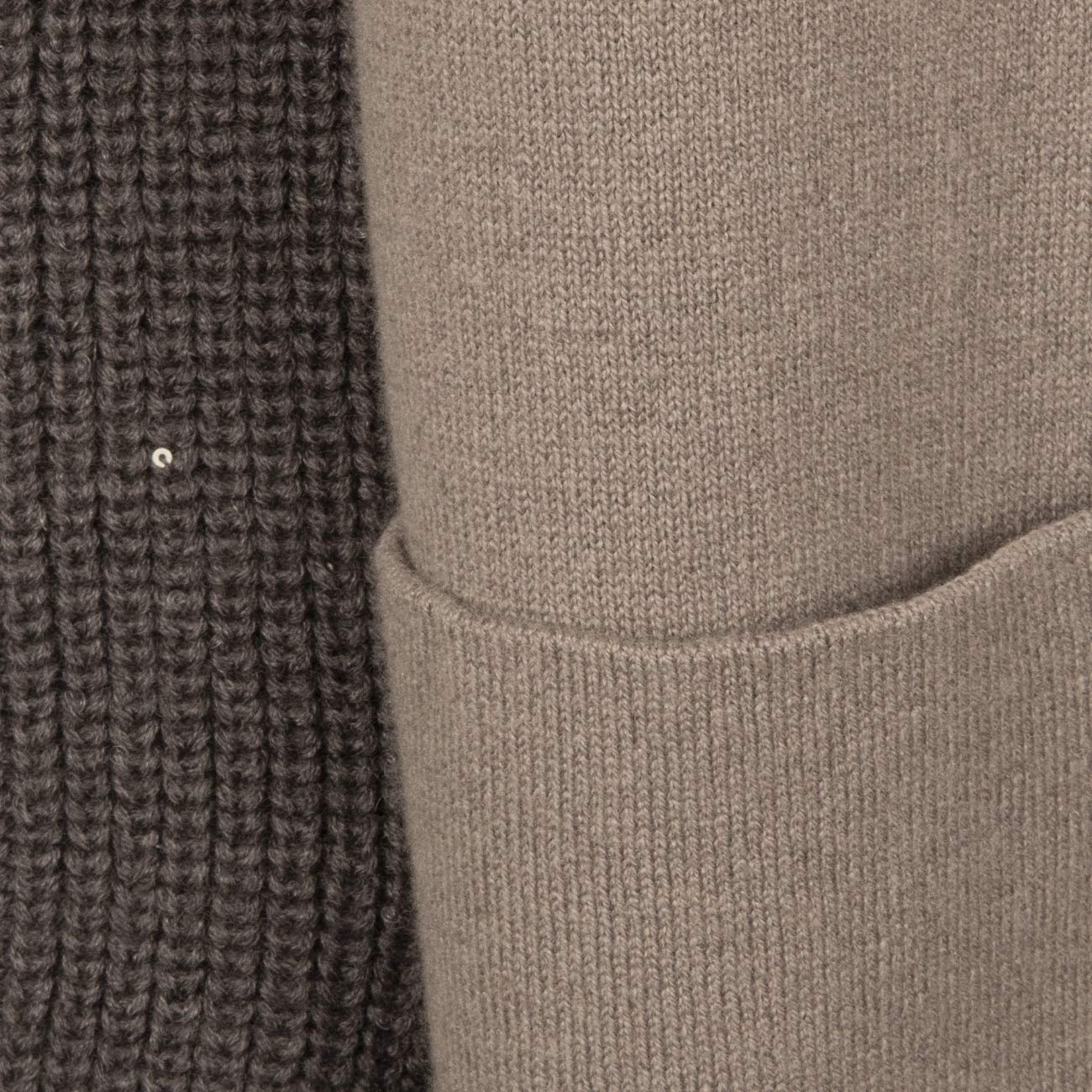 LE TRICOT PERUGIA Giacca In Lana E Cashmere Donna Dark Taupe E Dark Grey 46839 9076 D.TAUPE+D.GREY 