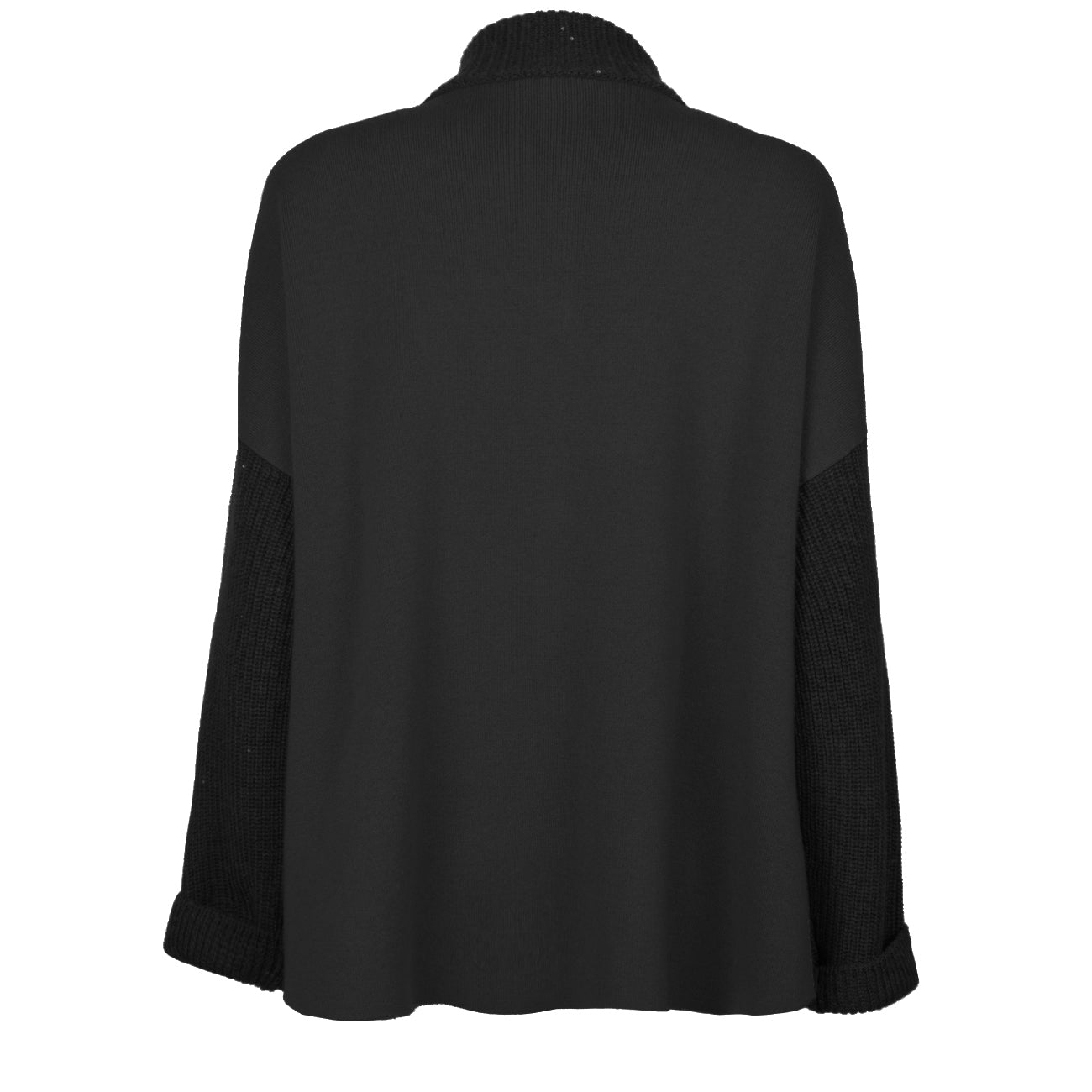 LE TRICOT PERUGIA Giacca In Lana E Cashmere Donna Nero 46839 999 BLACK 