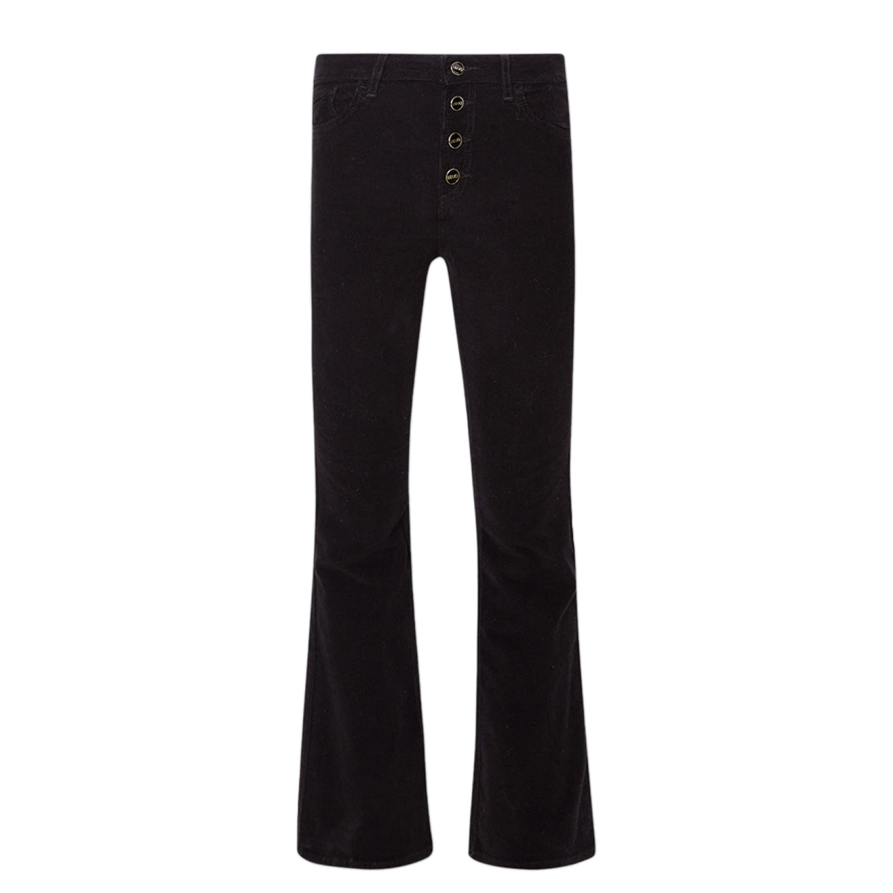 LIU JO Pantalone Zampetta In Velluto Donna Nero MF3258T4416 22222 NERO 