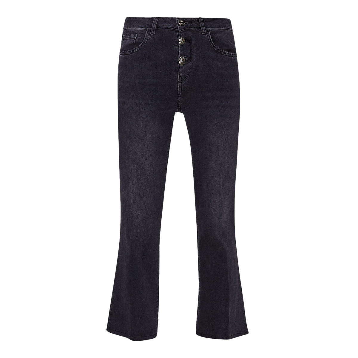 LIU JO Jeans Bootcut Cropped Princess Donna Black Seductive UF3040D4391 87307 DEN.BLACK SEDUCTIVE 