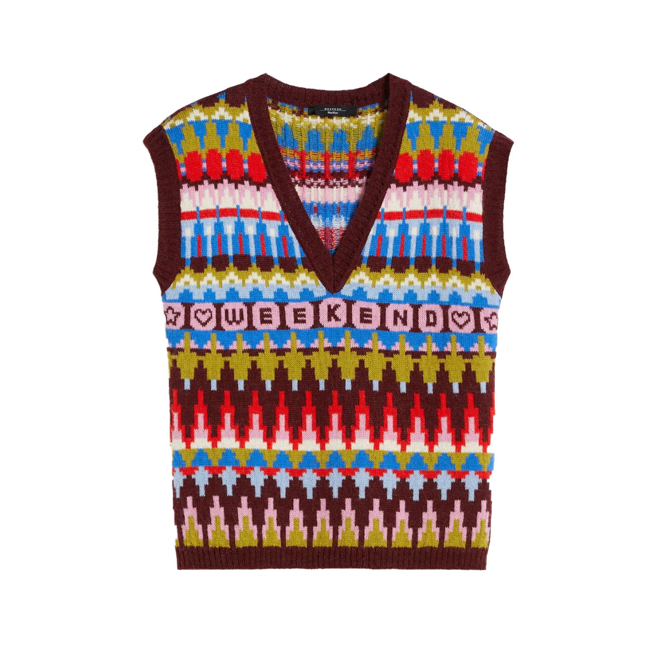 MAX MARA WEEKEND Gilet Jacquard Aligi Donna Fairisle Patch ALIGI 2353560139600 015 FAIRISLE PATCH 