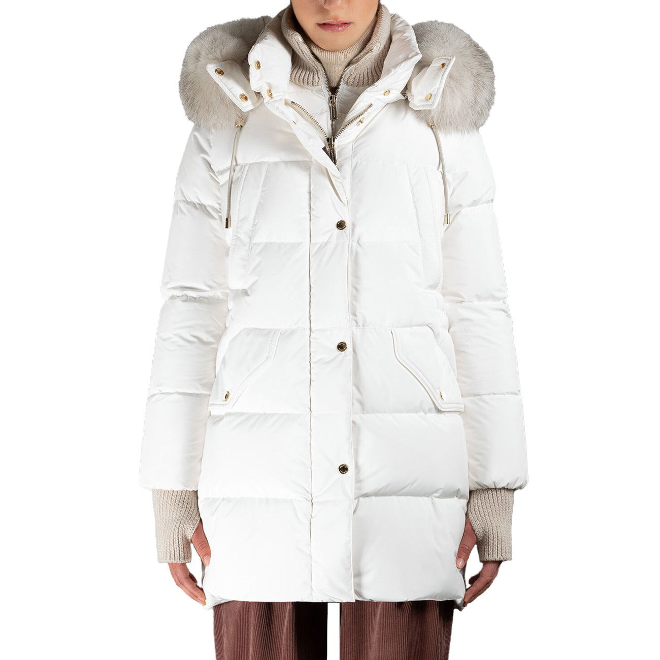 MOORER Cappotto Talassa-Stp Donna Blanc MODGI300008 U0111 BLANC 