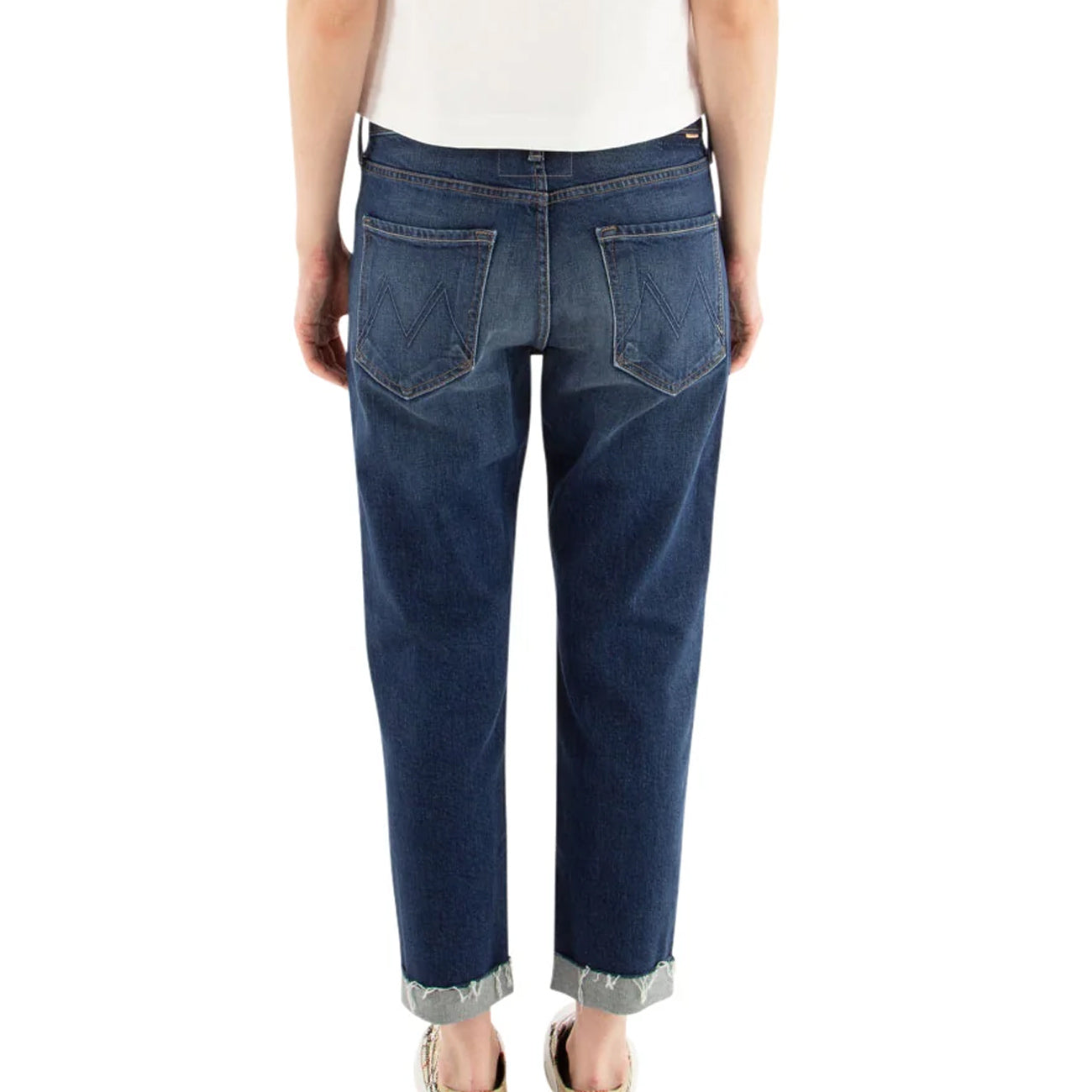 MOTHER Jeans The Scrapper Cuff Ankle Fray Superior Donna Let'S Wine About It 1036-259/C-WAI LETS WINE ABOUT IT 