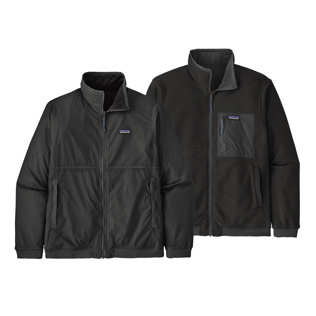 PATAGONIA Giacca Reversibile Shelled Microdini Uomo Nero 26215 FGE FORGE GREY 