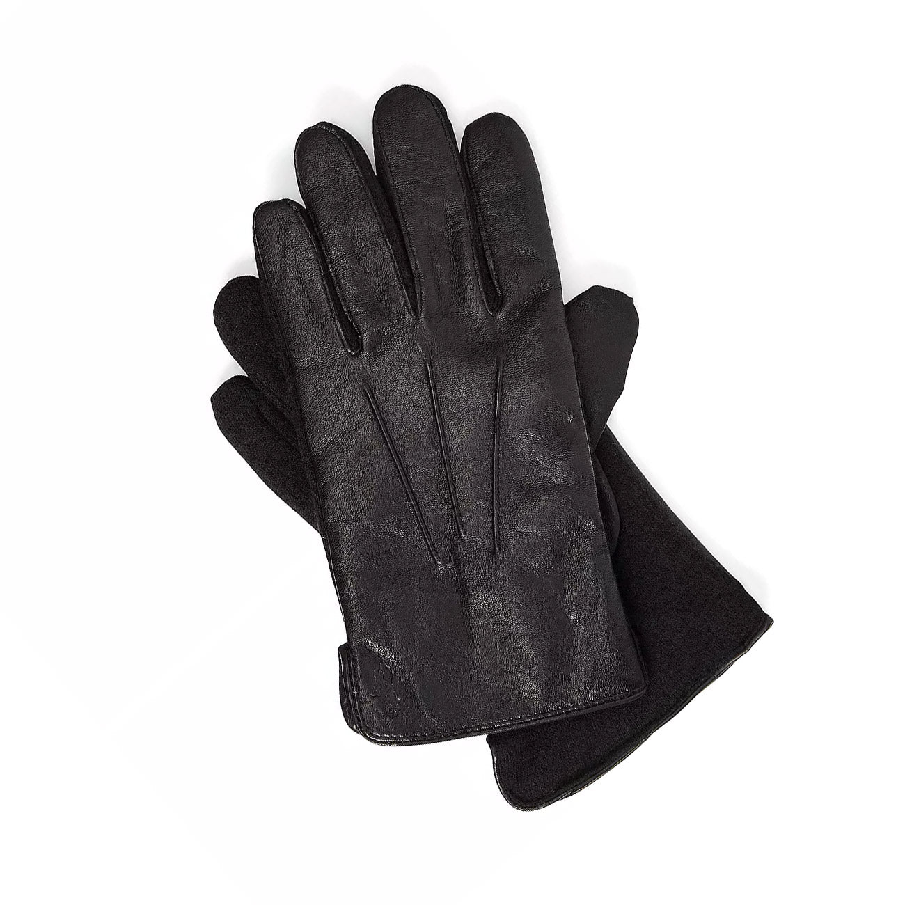 POLO RALPH LAUREN Guanti In Pelle Uomo Nero 449891314 001 RL BLACK 