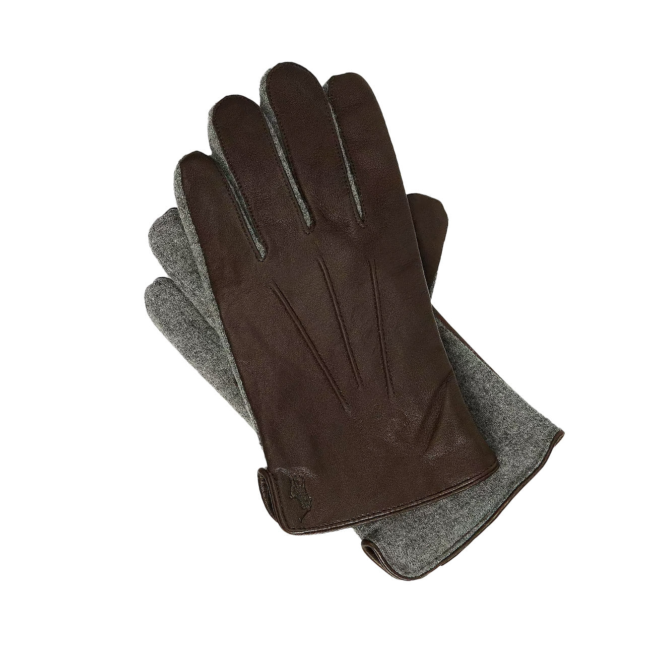 POLO RALPH LAUREN Guanti In Pelle Uomo Dark Brown 449891314 002 DARK BROWN 