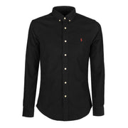 POLO RALPH LAUREN Camicia A Coste Uomo Polo Black 710818761 009 POLO BLACK 