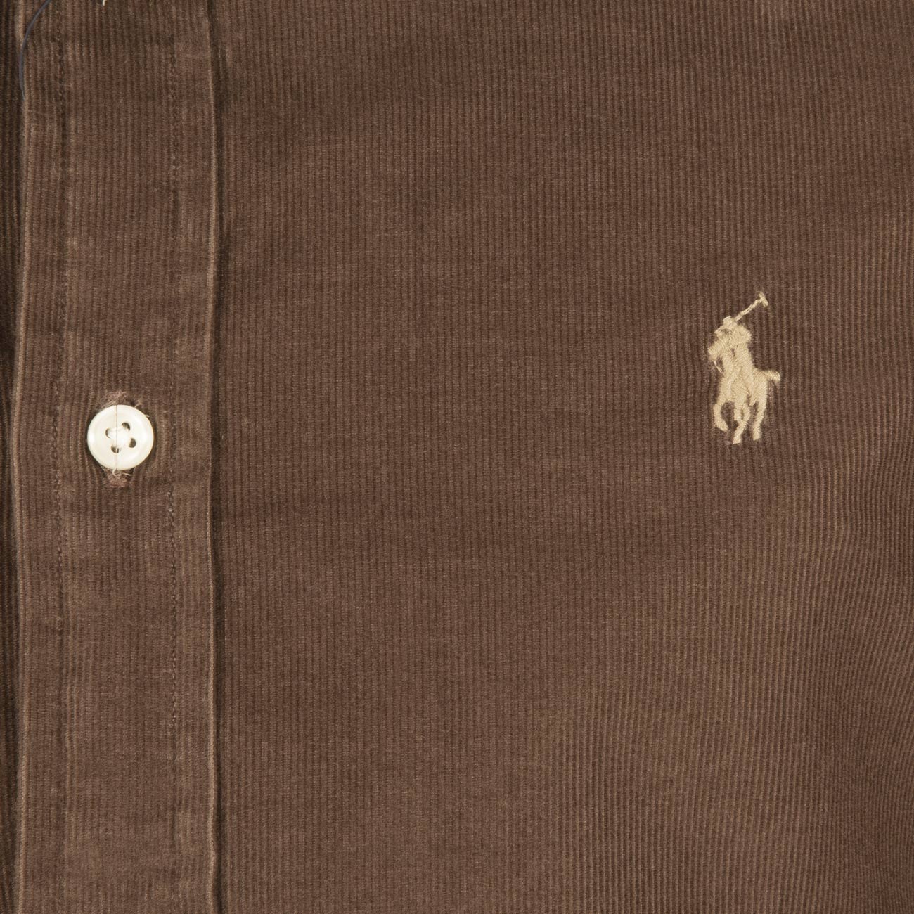 POLO RALPH LAUREN Camicia A Coste Uomo Chocolate Mousse 710818761 013 CHOCOLATE MOUSSE 