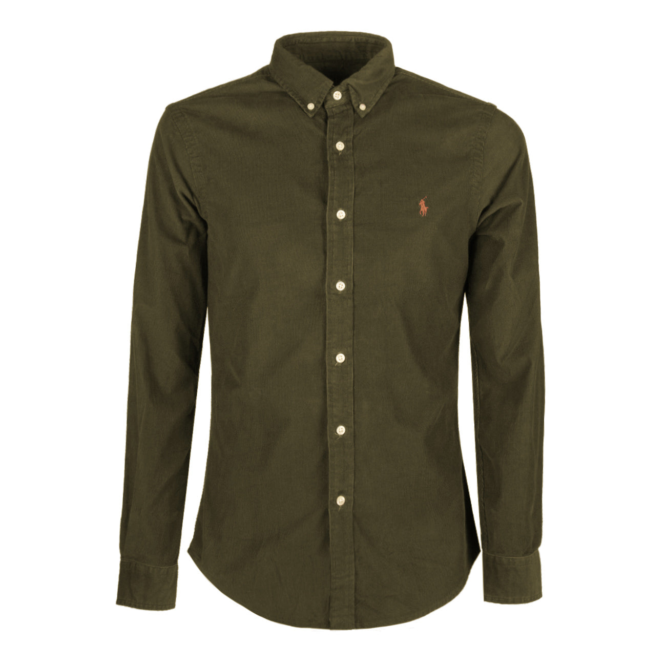 POLO RALPH LAUREN Camicia A Coste Uomo Defender Green 710818761 014 DEFENDER GREEN 