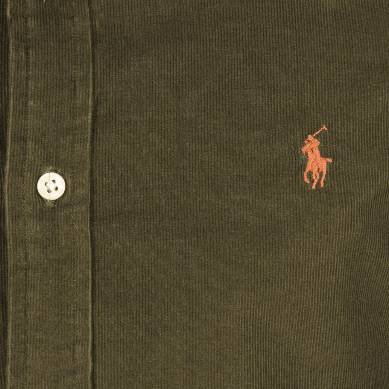 POLO RALPH LAUREN Camicia A Coste Uomo Defender Green 710818761 014 DEFENDER GREEN 