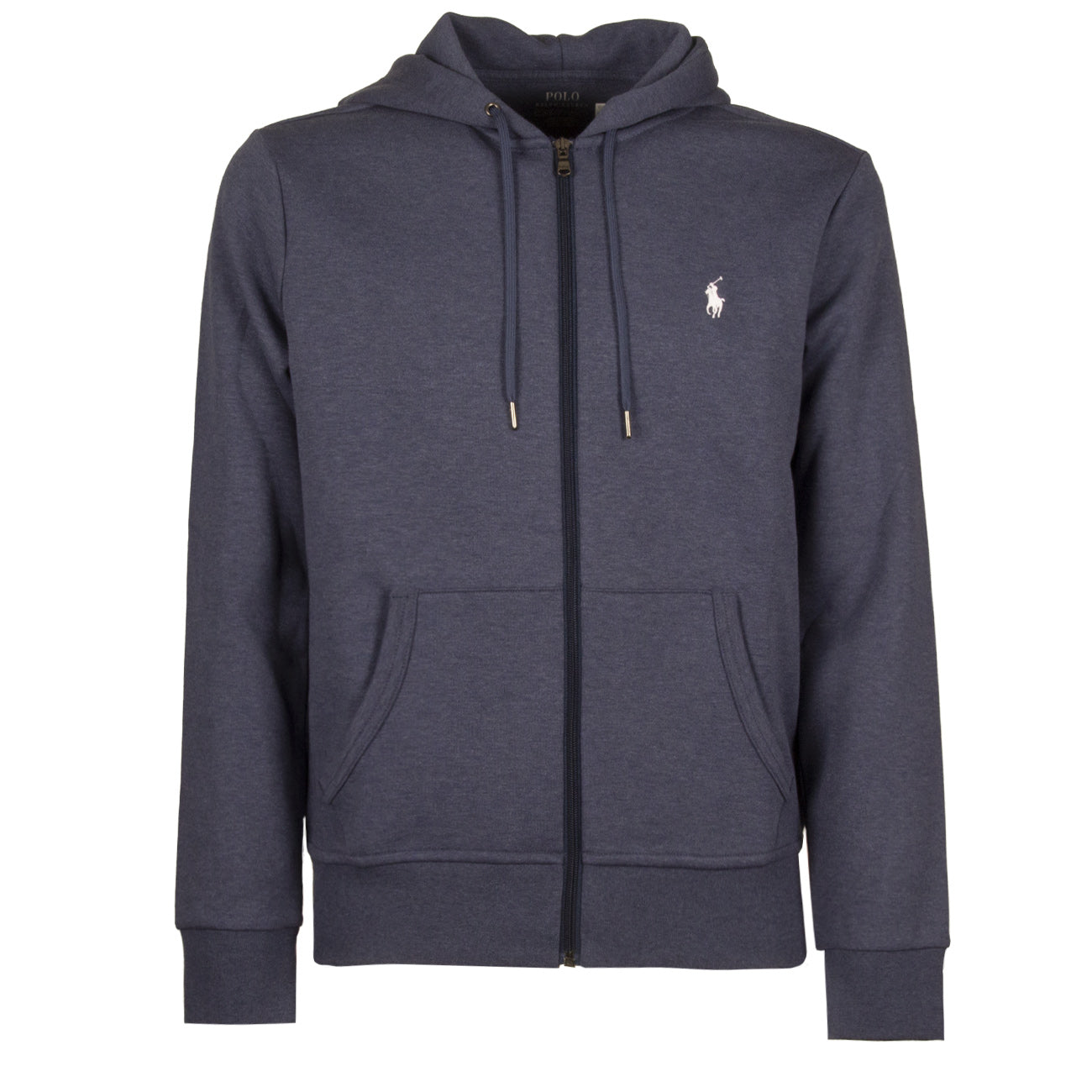POLO RALPH LAUREN Felpa Con Zip E Cappuccio Uomo Derby Blue Heather 710881517 016 DERBY BLUE HEATHER 