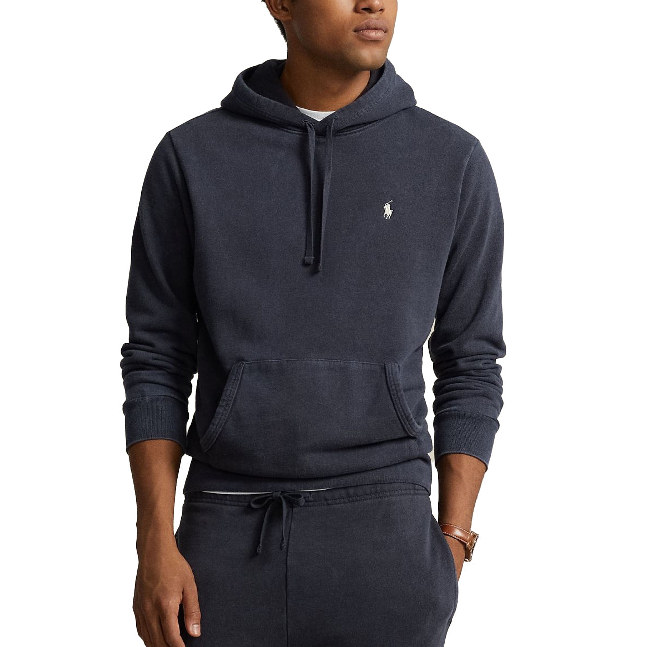 POLO RALPH LAUREN Felpa Con Cappuccio Uomo Faded Black Canvas 710916690 006 FADED BLACK CANVAS 