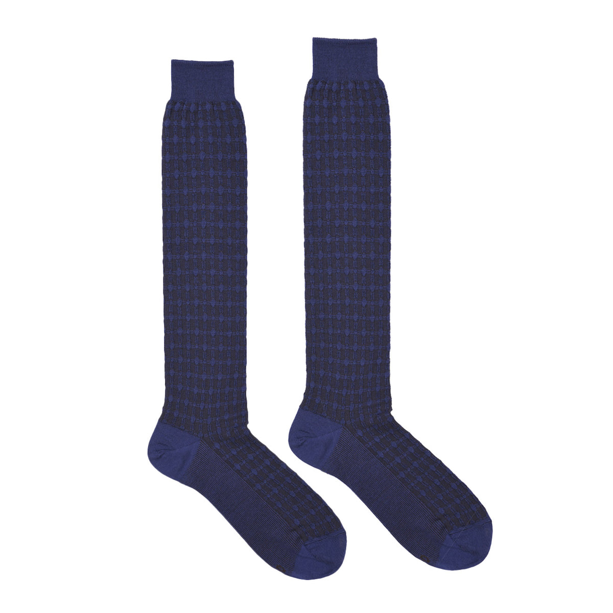 RED SOX Calze Lunghe Jacquard Bacchette In Lana Uomo Indaco 63304G V2149 INDACO 