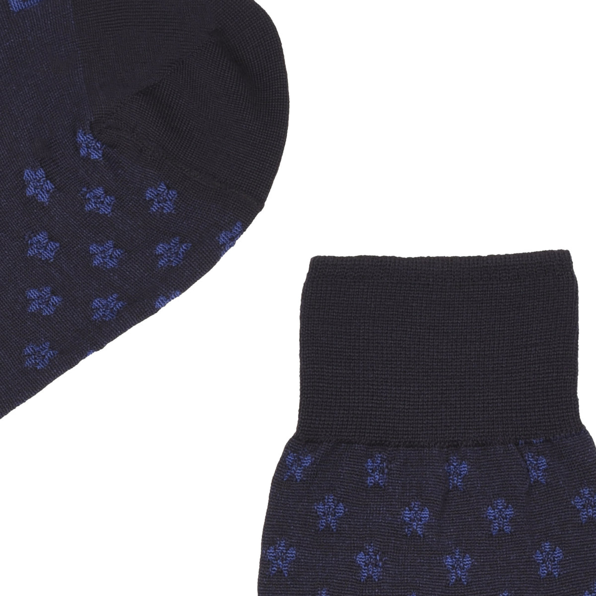 RED SOX Calze Lunghe In Lana Con Fiori Uomo Blu Reale 63478G V2593 BLU/REALE 