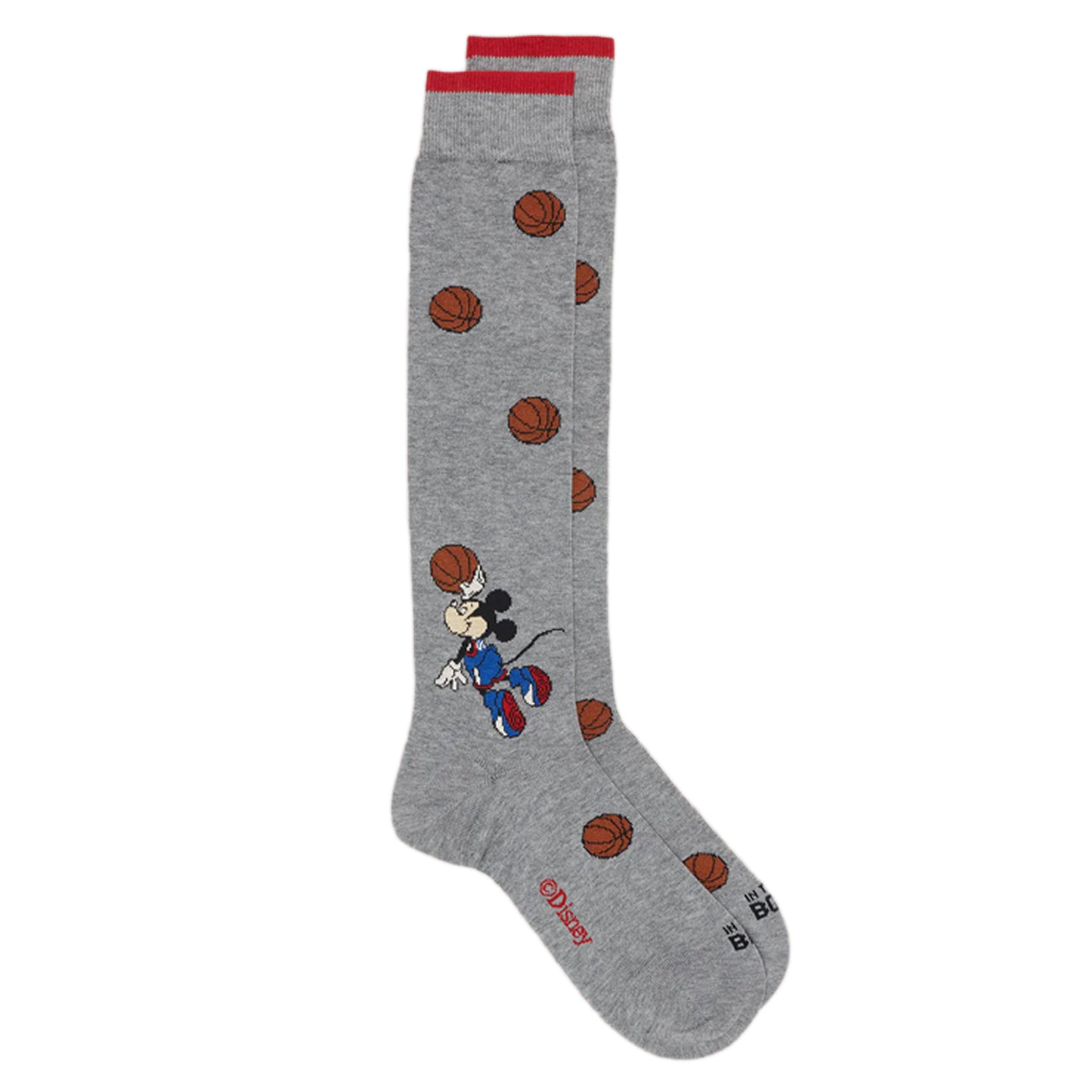 SOX IN THE BOX Calze Mickey Basket Unisex Grigio Melange FW230007 9 GRIGIO MELANGE 