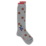 SOX IN THE BOX Calze Mickey Basket Unisex Grigio Melange FW230007 9 GRIGIO MELANGE 