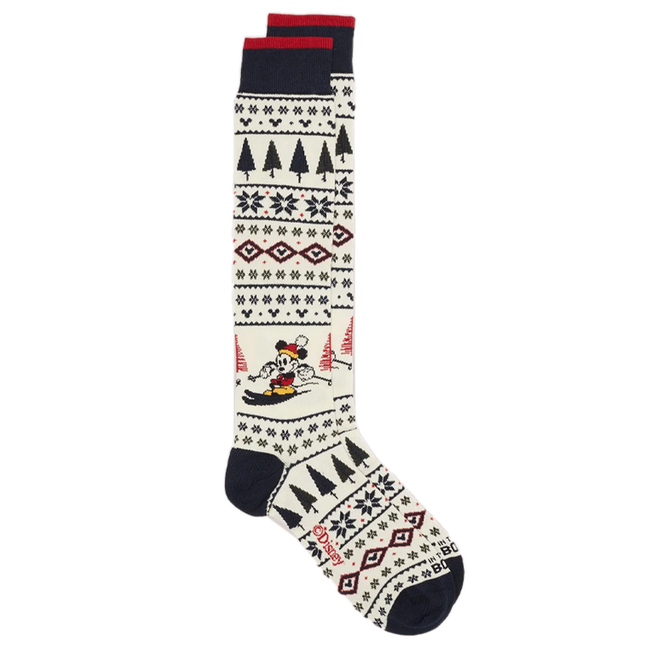 SOX IN THE BOX Calze Mickey Christmas Unisex Panna FW230009 142 PANNA 